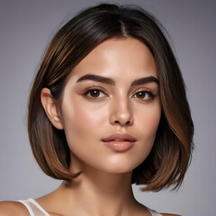 Obraz premium Close up portrait of a beautiful woman..