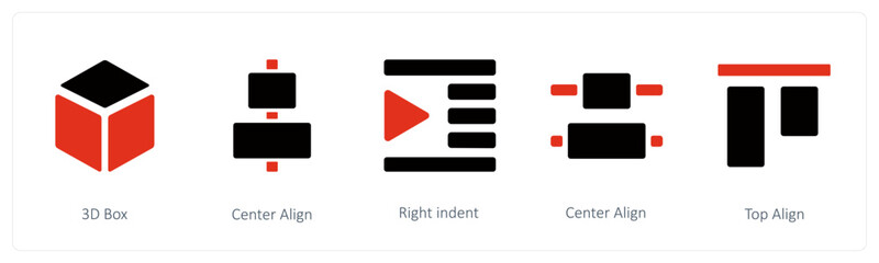 3D Box, Center Align, Right indent