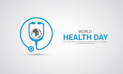 World Health Day. design for banners, posters, and vector art. 3D illustration