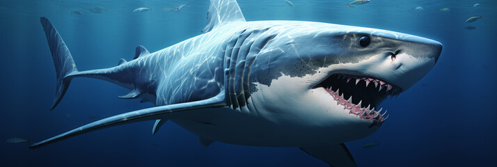 Great white shark in his natural habitat