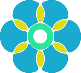 Flower hand drawing design element. Decorative flower illustration.