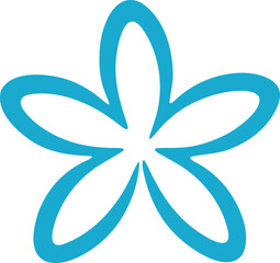 Flower hand drawing design element. Decorative flower outline illustration.