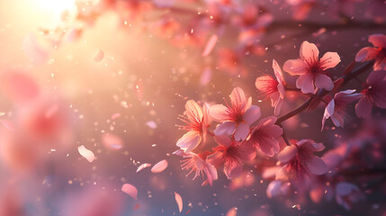 copy space sakura branch closeup with space for text