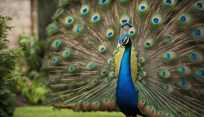 Obraz premium Photo of peacock in the garden