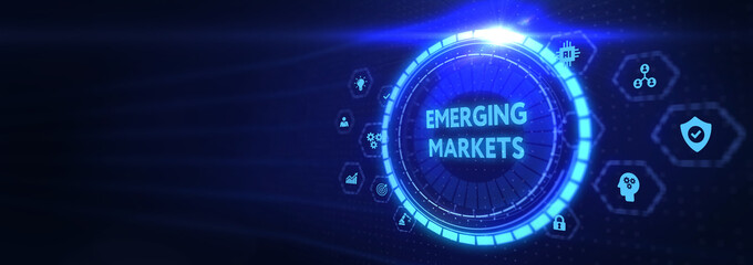 Business, Technology, Internet and network concept. Digital Marketing content planning advertising strategy concept. Emerging markets. 3d illustration