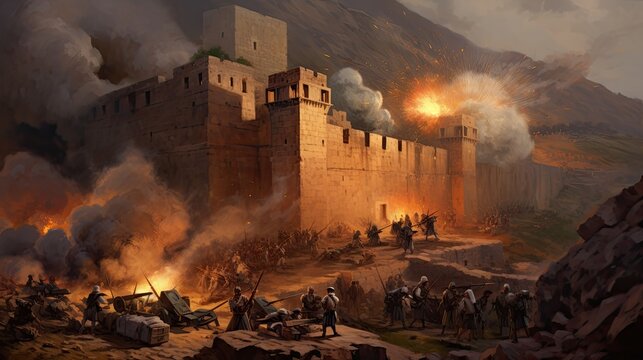 Medieval wars, city fortifications were destroyed by cannons