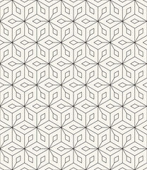 Vector seamless pattern. Modern stylish texture. Repeating geometric tiles. Linear grid with diamonds.