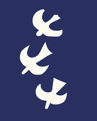 Obraz premium contemporary silhouette of a bird against a blue sky