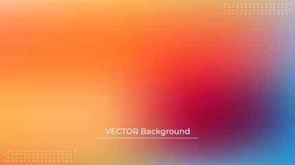 Smooth and blurry colorful gradient mesh background. Modern bright rainbow colors. Easy editable soft colored vector banner template. Premium quality