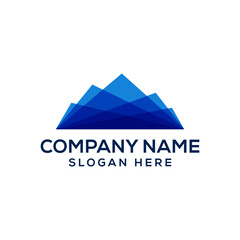 Fototapeta premium mountain finance logo design vector illustration