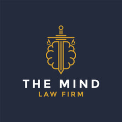 law firm logo design vector illustration