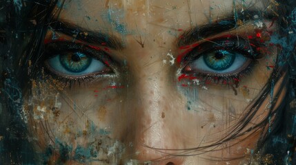 portrait of a woman eyes