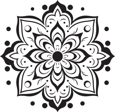 line art of rangoli art vector illustration