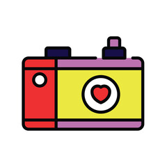 camera icon with white background vector stock illustration