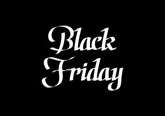 Obraz premium カリグラフィーブラシで手書きしたブラックフライデー。上品なイタリック体のBlack Friday。