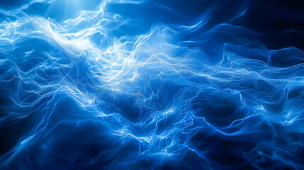 Fototapeta na wymiar Abstract digital blue waves
