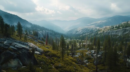 Beautiful View of Mountain Peaks