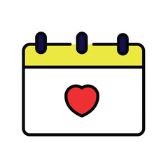 calender icon with white background vector stock illustration