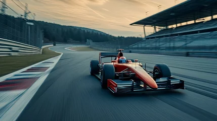 Fototapete Rund Formula 1 Car Long Exposure © emir
