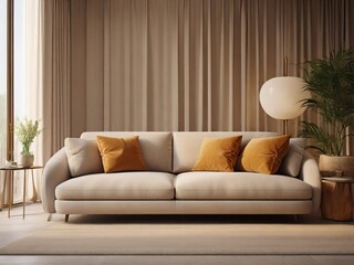 modern living room with sofa