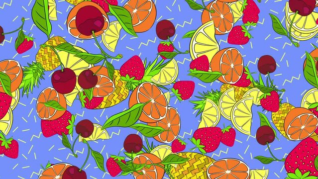 Illustrated Fruit Background 