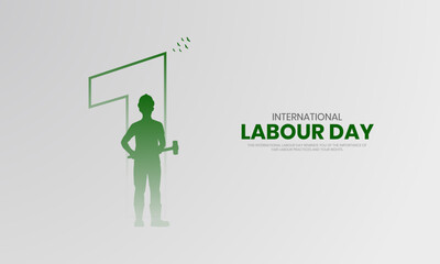 International Labor Day. Labour day. May 1st labour day. 3D illustration