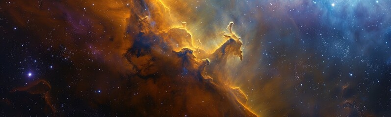 Obraz na płótnie Canvas Abstract galaxy nebula background . Banner