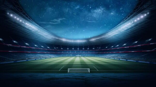 modern soccer stadium interior match background animation