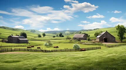 Obraz premium rural family farm