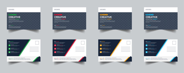 Modern Creative Corporate Post Card Template, Vector Template for Opening Invitation Editable, Professional Business Postcard Design, Event Card Design, Invitation Design, Direct Mail EDDM Template