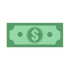 Banknote vector icon isolated on white background. Dollar banknotes. Design illustration for the concept of money, wealth, investment and success.