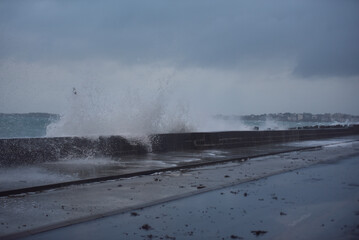 Grandes marées à Saint-Malo - vagues de submersion