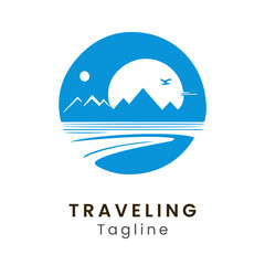 Fototapeta premium Travel logo design concept vector