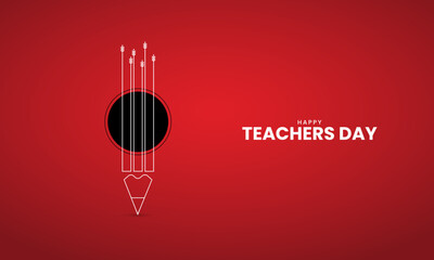 Happy Teachers Day. Creative  Design for banner poster, 3D Illustration