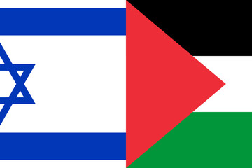 Israel and Palestine flag background