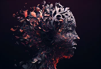 Fotobehang Generative AI abstract render of a mental disorder © Ebrahim