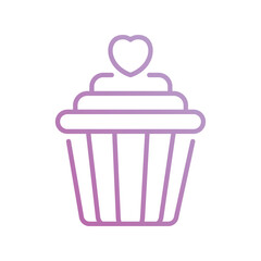 muffin icon with white background vector stock illustration