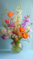 Spring flower background . Vertical background 