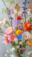 Spring flower background . Vertical background 
