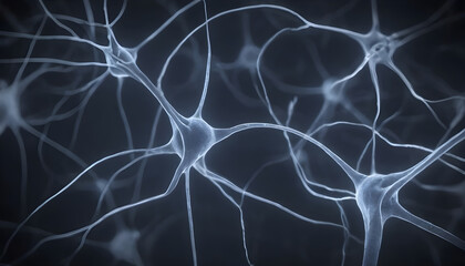 Abstract background with neuronal cells scientific concept of neuronal connections and brain activity.generated with AI