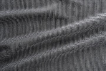 Texture background of velours gray fabric. Upholstery velveteen texture fabric, corduroy furniture textile material, design interior, decor. Ridge fabric texture close up, backdrop, wallpaper. - obrazy, fototapety, plakaty
