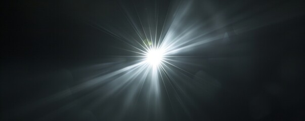 Radiant Blue Starburst - Light Ray Abstract