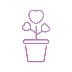 plant icon with white background vector stock illustration