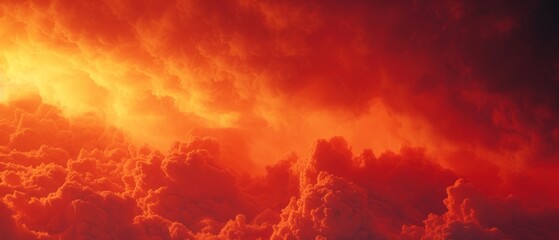The red sky background looked like smoke and fire. bomb Violent. for wallpaper, backdrop and design. - obrazy, fototapety, plakaty