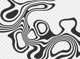 Fluid background of black smooth lines,abstract wavy background design.