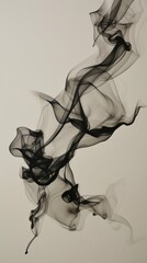 Swirling Smoke on White - Graceful Motion and Elegance