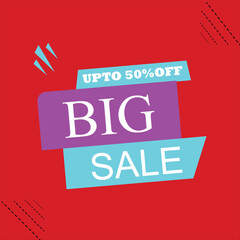 Big sale banner with write background 