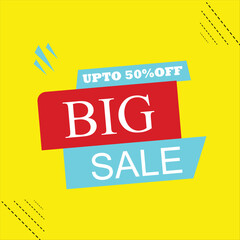Big sale banner with write background 