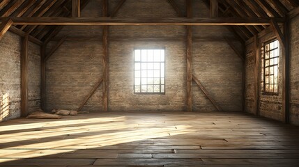 Fototapeta na wymiar rustic barn room