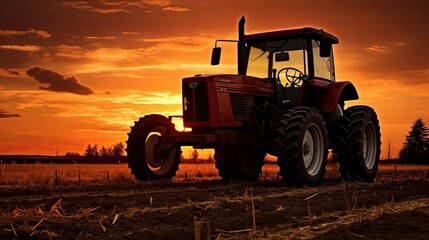 equipment farm tractor silhouette